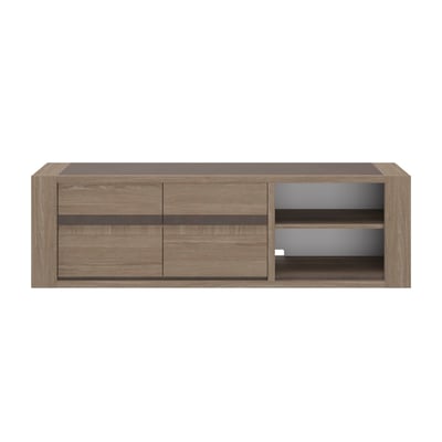 Meuble tv 2 portes reed 190cm avec tablettes GAMI