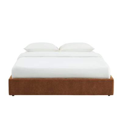 Lit coffre tissu avec sommier  IVY BAÏTA
