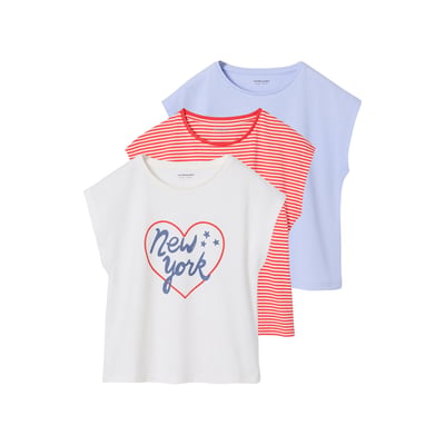 Lot de 3 tee-shirts fantaisie manches courtes VERTBAUDET