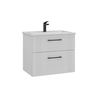 Meuble suspendu 2 tiroirs + vasque 65 cm ONDIA PIER IMPORT
