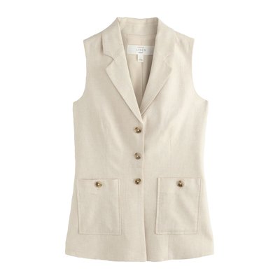 Gilet costume lin majoritaire col NEXT