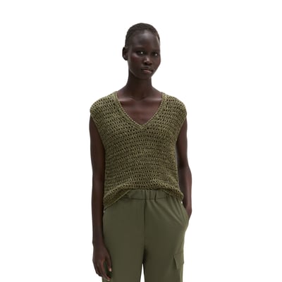 Pull-over en résille slim en mélange de coton bio MARC O'POLO