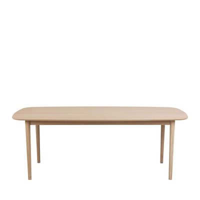 Table à manger extensible 8 à 12 personnes aux bords arrondis en bois 210-310x100cm - Quetzal DRAWER