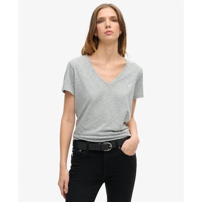 T-shirt uni col V SUPERDRY
