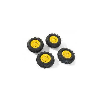 Rolly Toys Trac Air Tyres 4 Pneus de Tracteur Noir et Jaune ROLLY TOYS