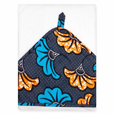 Grande cape de bain en bambou Fleurs de mariage WAX SEVIRA KIDS