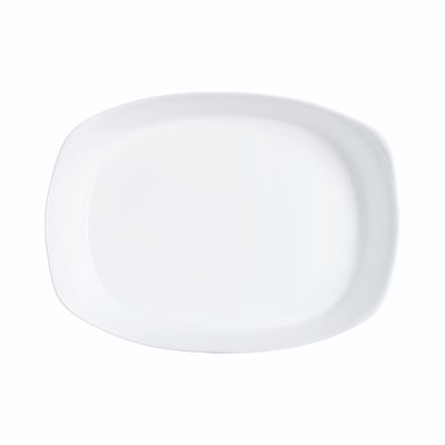 Plat à four rectangulaire blanc 30X22cm Smart Cuisine Carine 250°C  - Luminarc - Opale culinaire extra léger et résistant LUMINARC