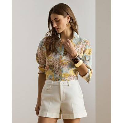 Chemisier Vintage Fleuri Liberty - Taille 38 - Coton Et Modal - Occasion Très Bon état