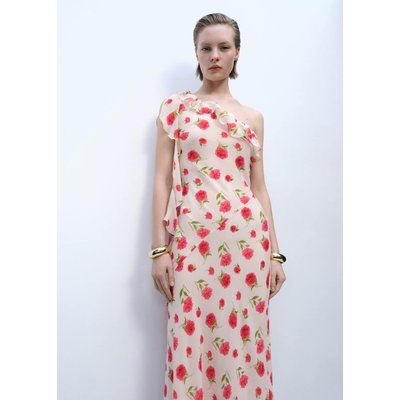 Robe à fleurs volantée MANGO