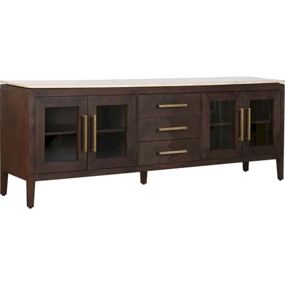 Buffet en manguier et marbre style moderne traditionnel RECOLLECTION