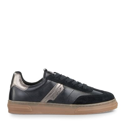 Baskets en cuir, semelle miel TAMARIS