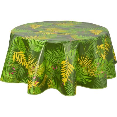 Nappe ronde en toile cirée tropicale Jauphil TOILINUX