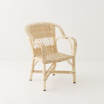 Fauteuil Enfant Léo En Rotin Naturel – Atmosphera, Design Authentique Et Léger Pour Chambre D'Enfant