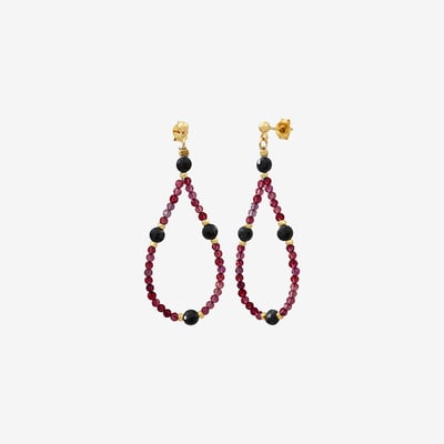 Boucles d'oreilles dorées petit modele amanté - indie CAROLINE NAJMAN