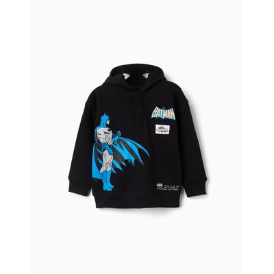 Sweat en coton peigné à capuche avec imprimé Batman ZIPPY