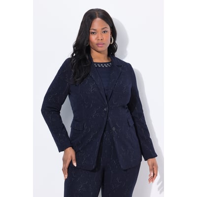 Blazer en jersey motif jacquard ULLA POPKEN