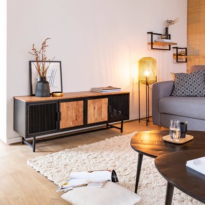 Meuble TV en bois d'acacia et métal  MATTIA MADE IN MEUBLES 
