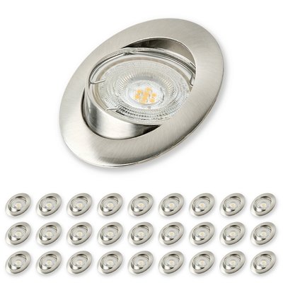 Lot de 80 spots à encastrer orientables  en Aluminium, CLANE INSPIRE
