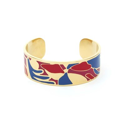 Bracelet Jonc émail RIO Fleurs DRAEGER PARIS