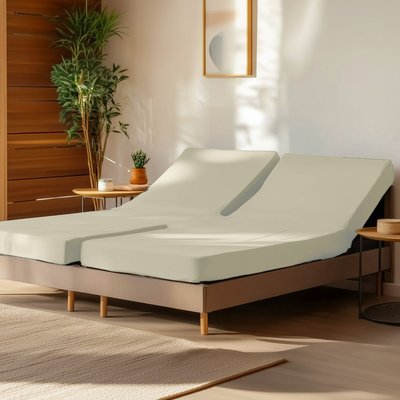 Drap housse en percale de coton pour lit articulé SOFT PERCALE SENSEI MAISON
