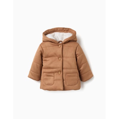 Manteau rembourré à capuche et doublure en peluche douce ZIPPY