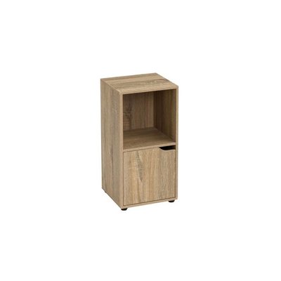 Table de Chevet Bois 1 Placard + 1 Étagère WADIGA