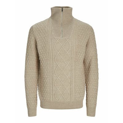 Pull col camionneur maille structurée zippé JACK & JONES