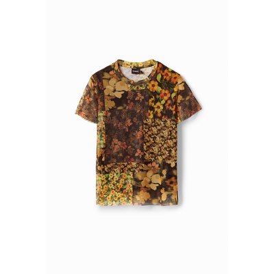 T-shirt patchwork tulle - GREEN - L DESIGUAL