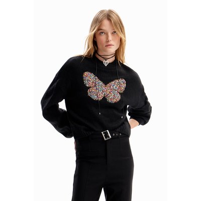 Desigual - Pull maille épaisse papillon DESIGUAL