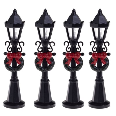 Accessoire village lampadaire lumineux 4 / 6 LED FEERIC LIGHTS & CHRISTMAS