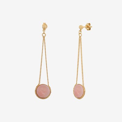 Boucles d'oreilles dorées longues - LADY CAROLINE NAJMAN