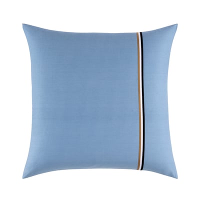 Taie d'oreiller en satin de coton bleu, B LINEA BOSS HOME
