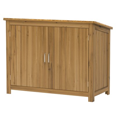 Armoire de jardin en bois sur pied 2 portes étagère OUTSUNNY