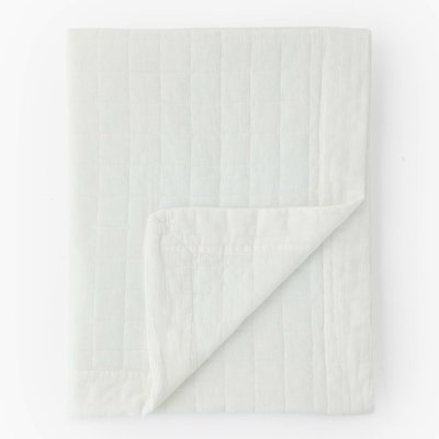 Plaid quilt à carreaux, 130x170 cm,  100% coton MONOPRIX