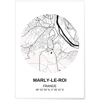 Affiche Carte Marly-le-Roi L'AFFICHERIE