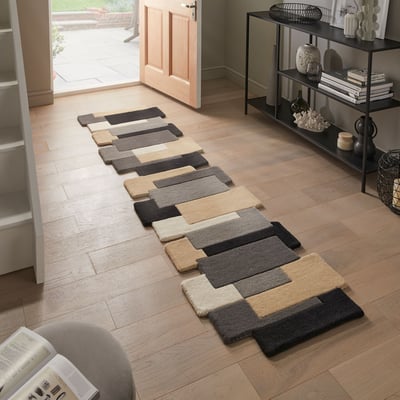 Tapis de couloir graphique en laine COLLAGE FLAIR RUGS