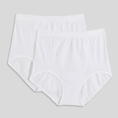 Culotte ventre plat en coton x2 MONOPRIX