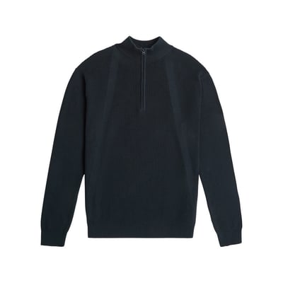Pull en coton bleu marine en maille côtelée avec un col camionneur G-Star RAW