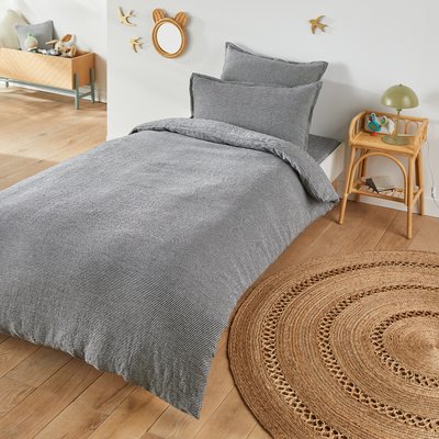 Housse de couette enfant lin lavé, Linot Carreaux LA REDOUTE INTERIEURS
