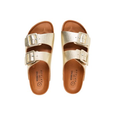 Sandales en cuir, Gold ARTHUR
