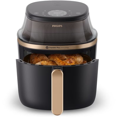 Airfryer NA332/00 Friteuse sans huile avec fenêtre de cuisson Noir/Doré, Série 3000 6.2L PHILIPS