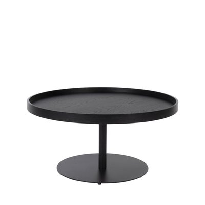 Table basse ronde en bois et métal ø70cm - YURI DRAWER