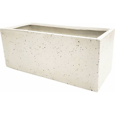 jardinière effet terrazzo pour extérieur en magnésio naturel RECOLLECTION
