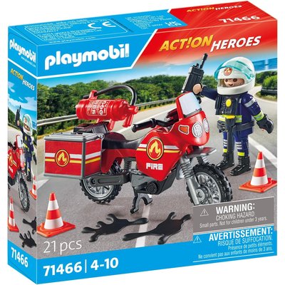 Pompier et moto Hereos PLAYMOBIL