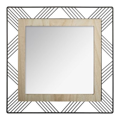 Miroir carré métal et MDF Joe ATMOSPHERA
