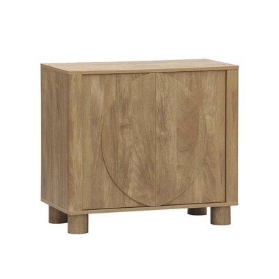 Buffet exotique effet bois de manguier 2 portes réversibles 80cm PONDI SWEEEK