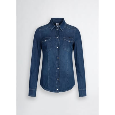 Chemise en toile denim avec broderie LIU JO