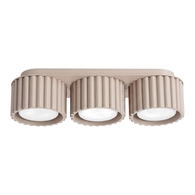 Plafonnier Aluminium Taupe Gx53 3 AURA EDEN