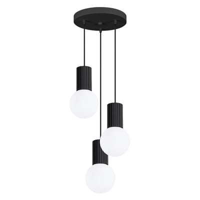 Suspension Aluminium Noir G9 3 Halo EDEN