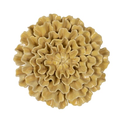 Déco murale fleur céramique 18.4cm EMDE